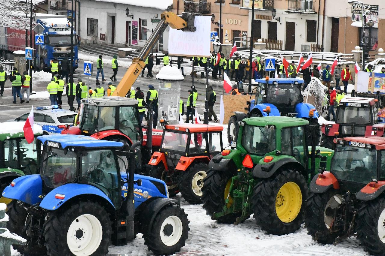 Protest rolników w Szczebrzeszynie